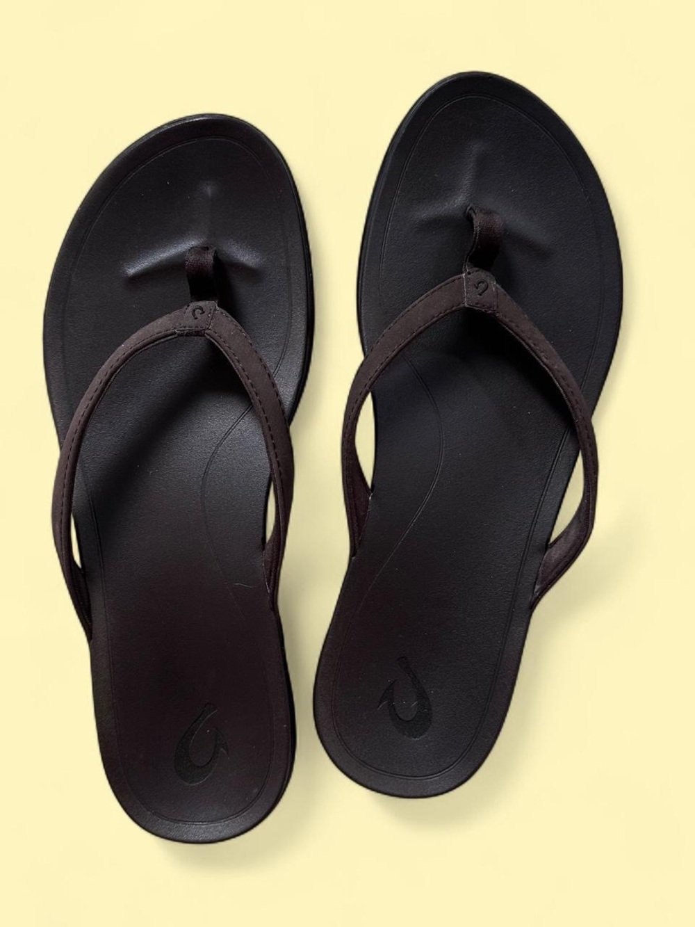 Olukai Ho’opio Dark Brown Flip Flops Women’s 9 to 9.5
